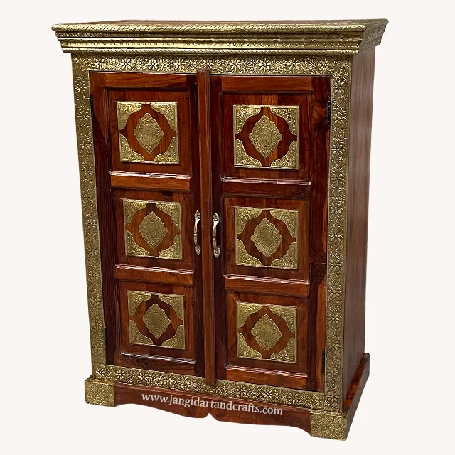 Top Quality Vintage Classic Furniture Indian Bedroom Furniture Manufacturer Hand Crafted Handmade Wooden Almirah Exporters India