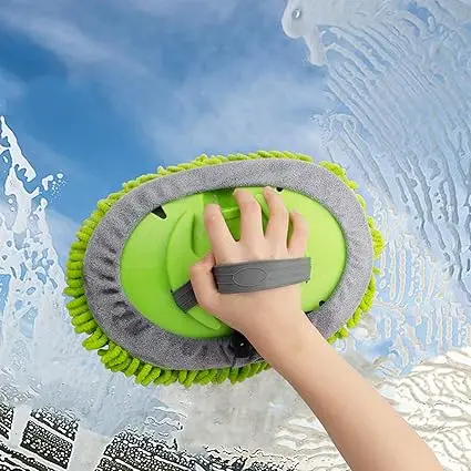 Car Cleaning Tool Kit with Extendable Mop and Microfiber Replacement Pads for Maximum Reach and Shine