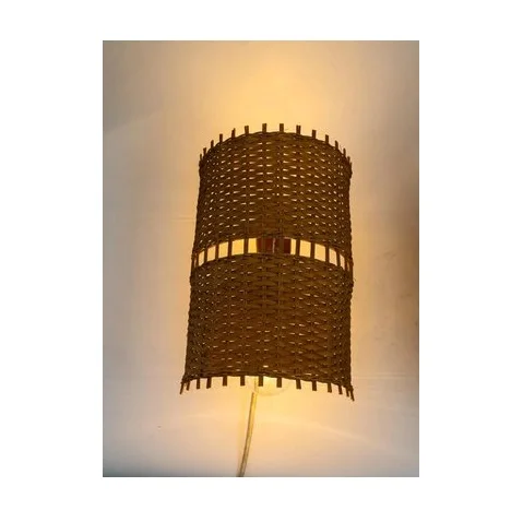Hot sale wall Lamp Rattan wall Lights with Handmade rope Woven shade for Home Decor Light Fixtures for home decor