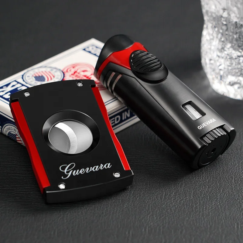 Cigar Accessories Luxury Cigar Lighter And Cutter Cigar Cutter And Lighter Set