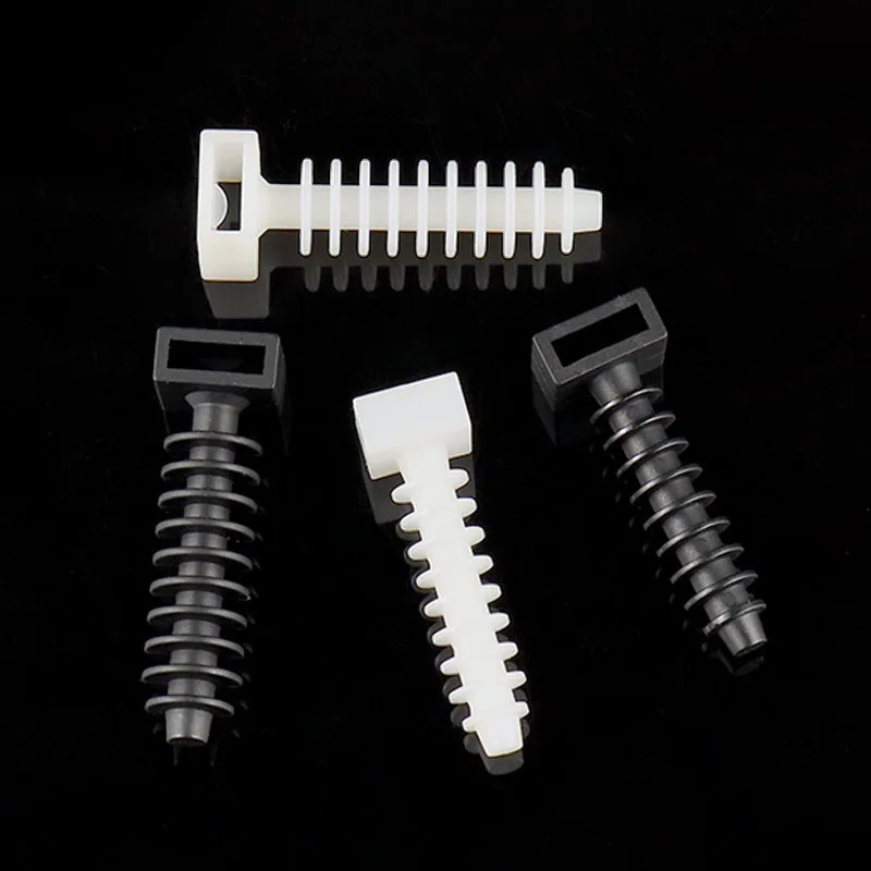 8-9mm hole Nylon Wall Plug Tie Mount Plastic Cable Tie Holders
