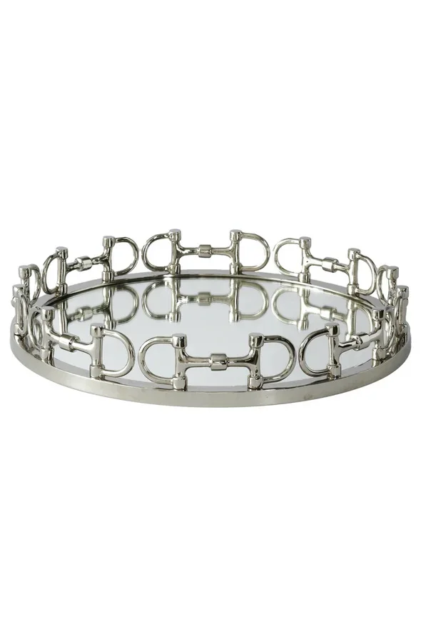 Snacks Serving Metal Horse Tray Home Kitchen And Restaurant tabletop Salad and Bread Serving Tray in Polished Finished