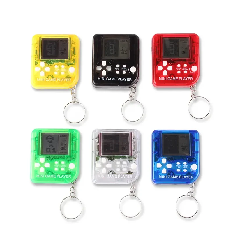kids Handheld pixel Screen Mini Classic Game Machine Retro Brick Game Console Keychain