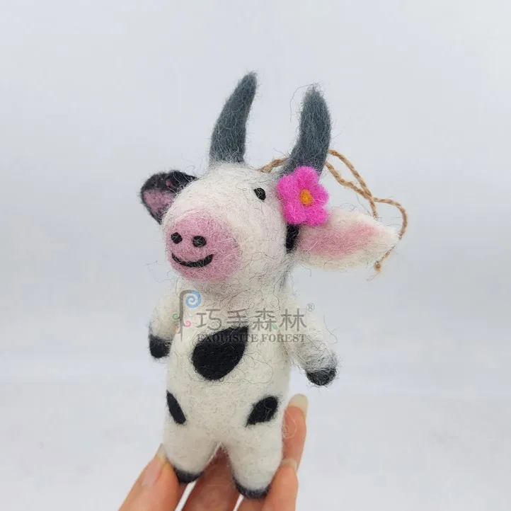 Clean and Eco-Friendly Wool Felt Pendant Animal Doll Keychain Lanyard Plush Bag Hanging Doll Clean Eco-Friendly Plush Toys