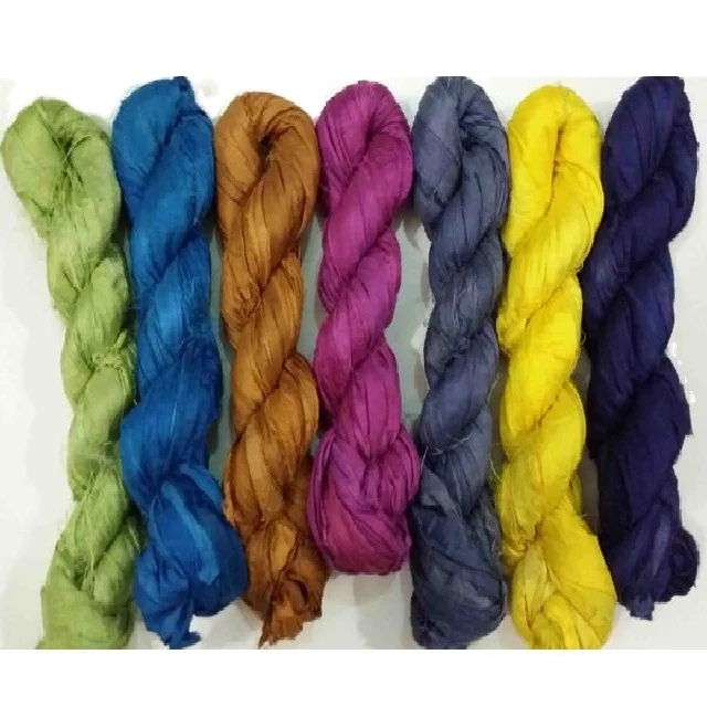 Recycled Multicolour Thrum Silk Yarn