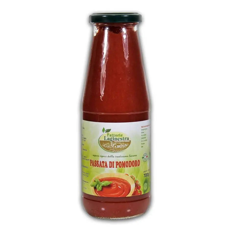 ITALIAN HIGH QUALITY TOMATO PUREE ORGANIC WITHOUS PRESERVATIVES GLASS JAR OR GLASS BOTTLE 750 ml