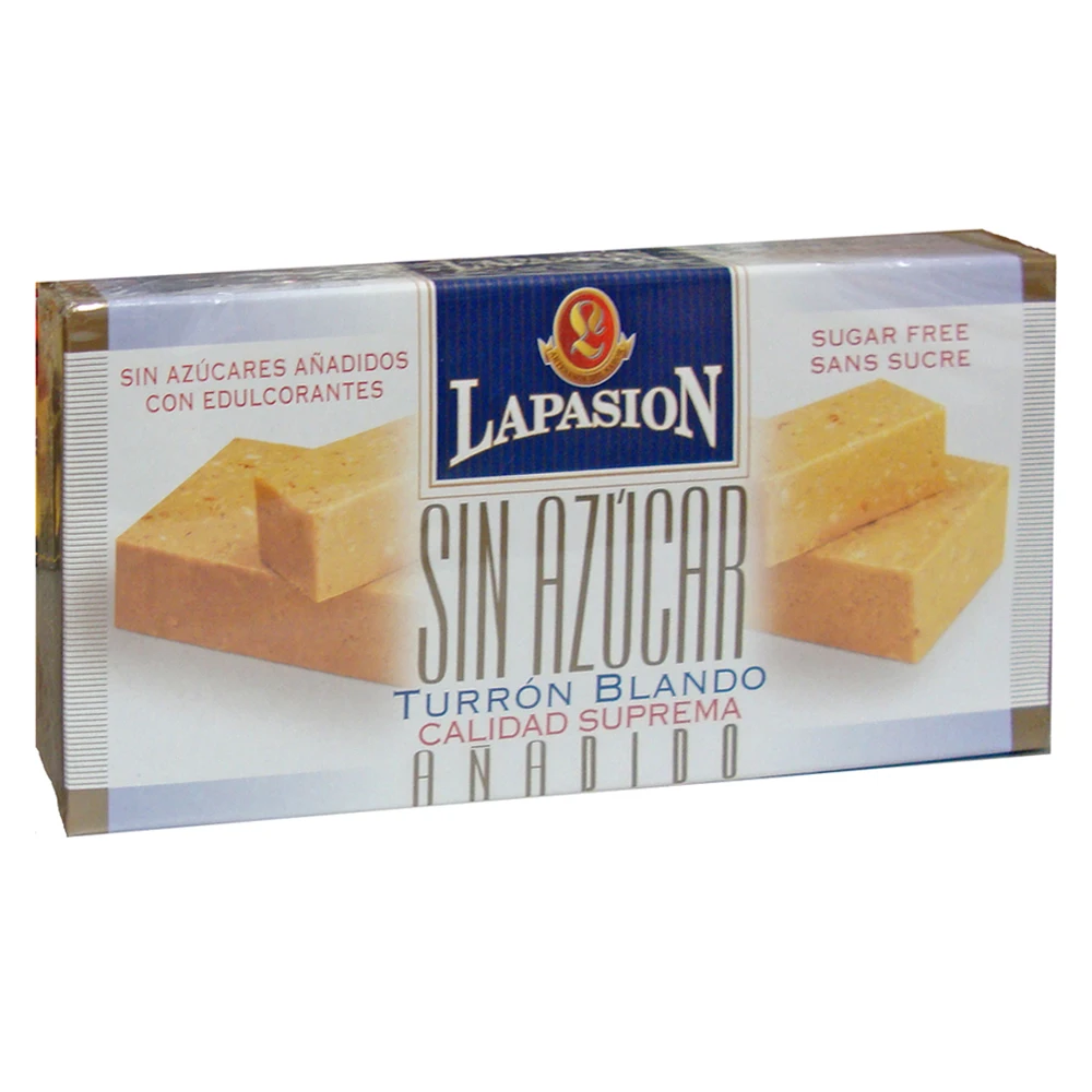 Supreme quality soft turron made with almond 150g in a case for supermarket