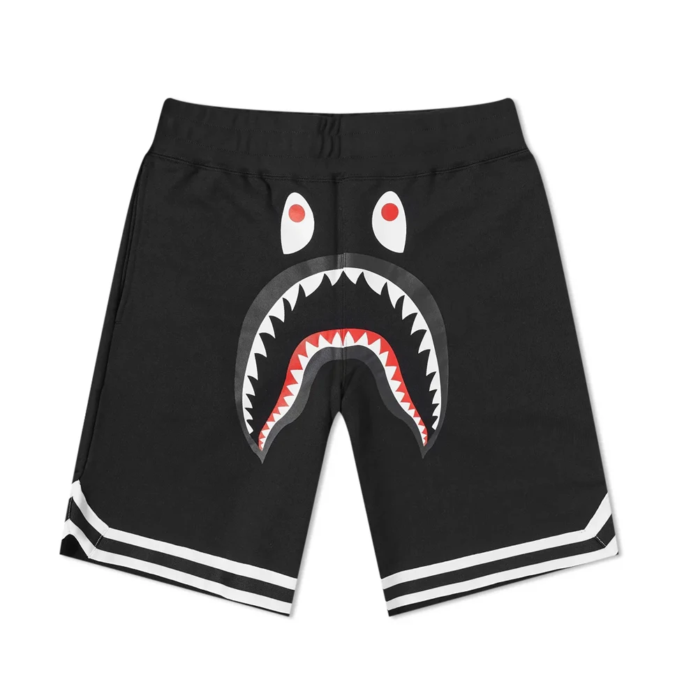 BAPE SHARK BASKETBALL SWEAT SHORT CUSTOM GRAPHIC SHORTS FOR MEN SPOSRTS WEAR CLOTHING