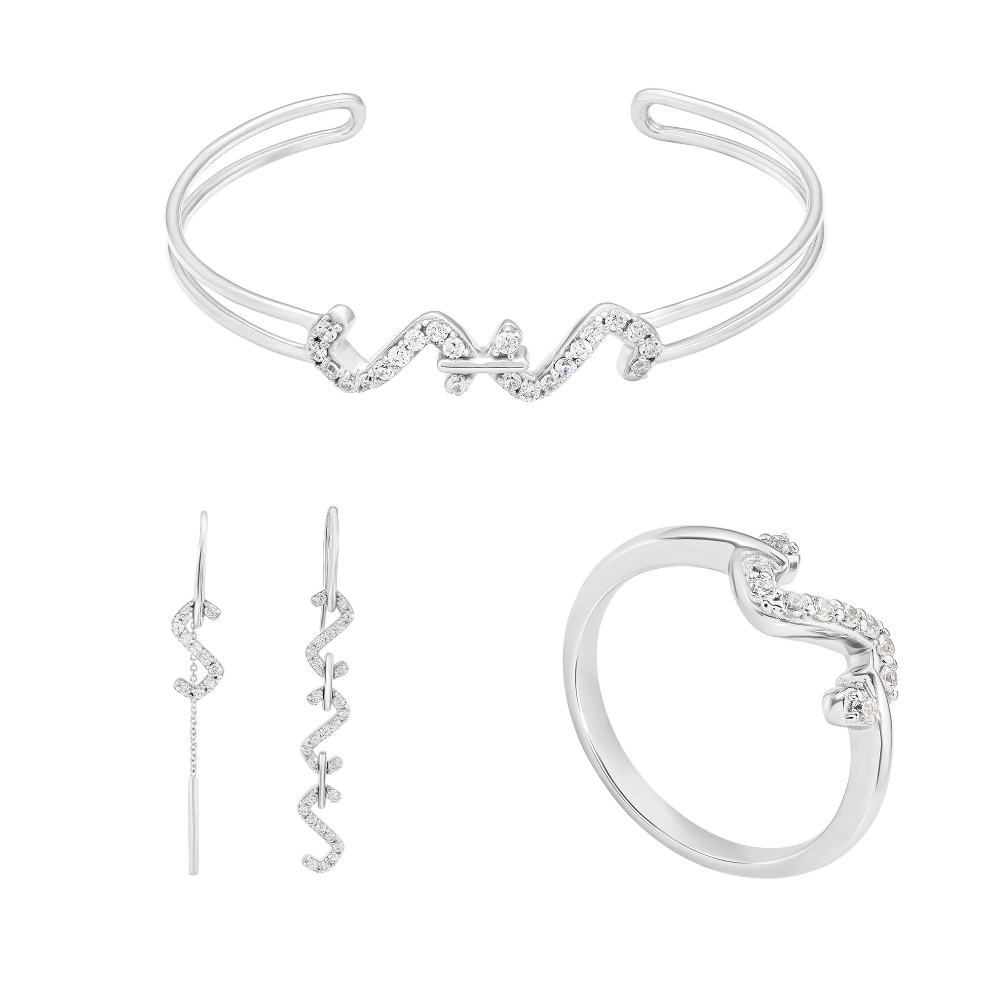 Fashion jewelry sterling silver 925 jewelry rings 925 silver jewelry set for women - PNJ manufacturer