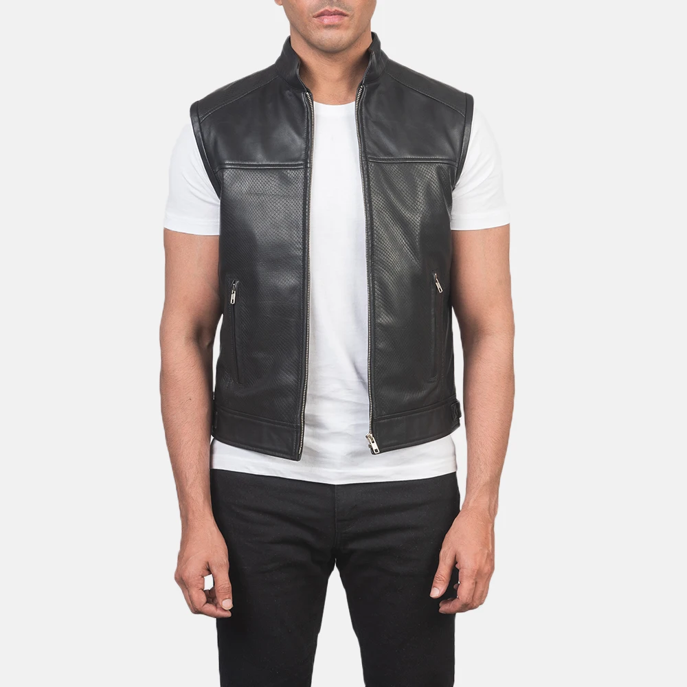 Motor bike Good Quality 100% Leather Made Fashion Vest Reasonable Price Men Clothing Leather Vest