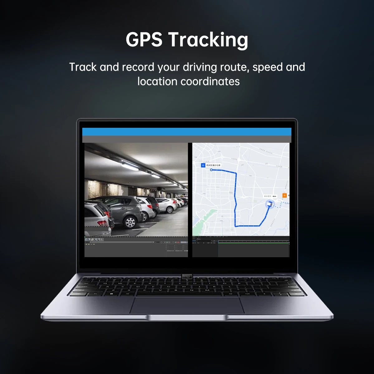 Популярный двухобъективный Автомобильный видеорегистратор с Wi-Fi и Gps