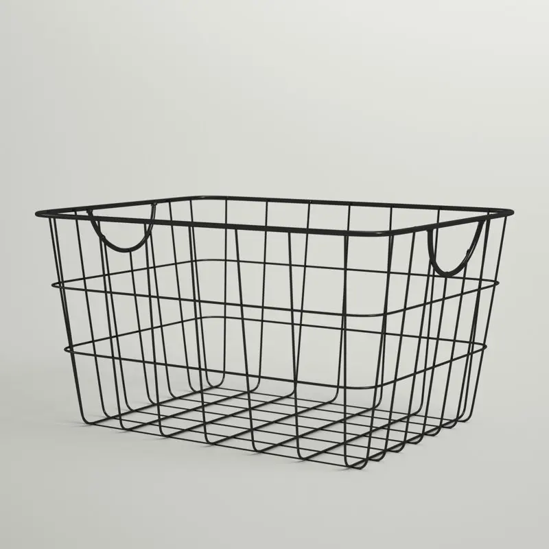 Open Wire Design Storage Basket With Handy Cut Out Handles Organize Any Room In Your Home With This Versatile Basket