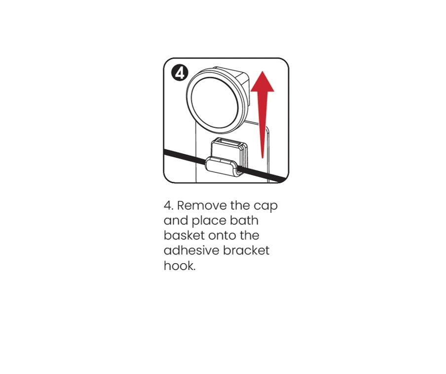 Luna SEC wall mounted adhesive tape shower caddy shelf black bathroom accessories