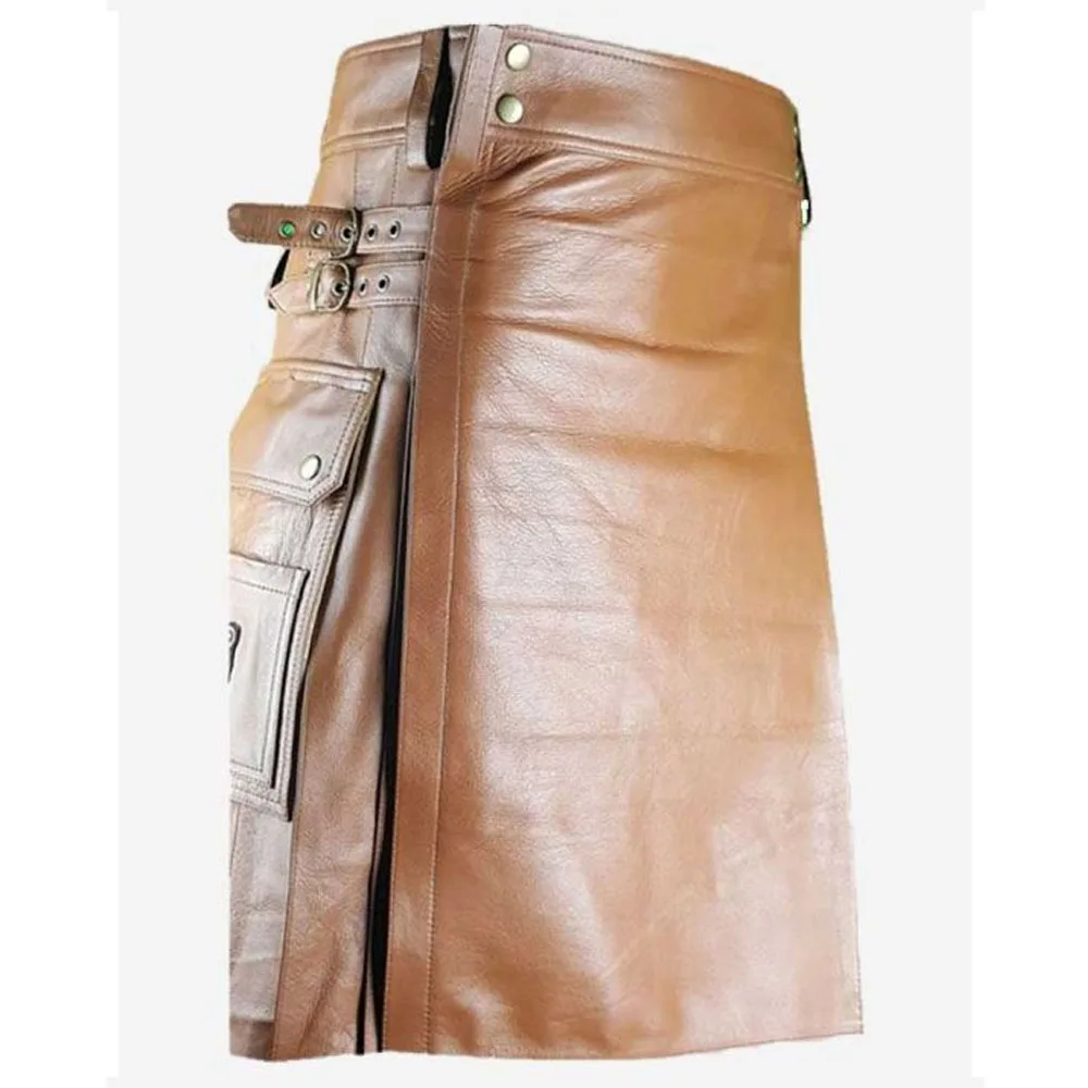 Fetish Leather Kilt Is Made Of Cow Black Leather Kilts At Wholesale Prices Made To Measure Leather Men Sexy Kilt For Men