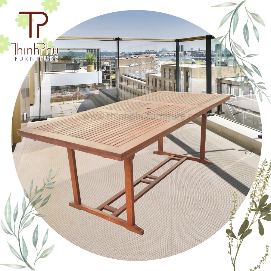 Cheap Garden Rustic Farm Table Pine Wood Dining Table and Chairs with Detachable Leg for Wedding Venue