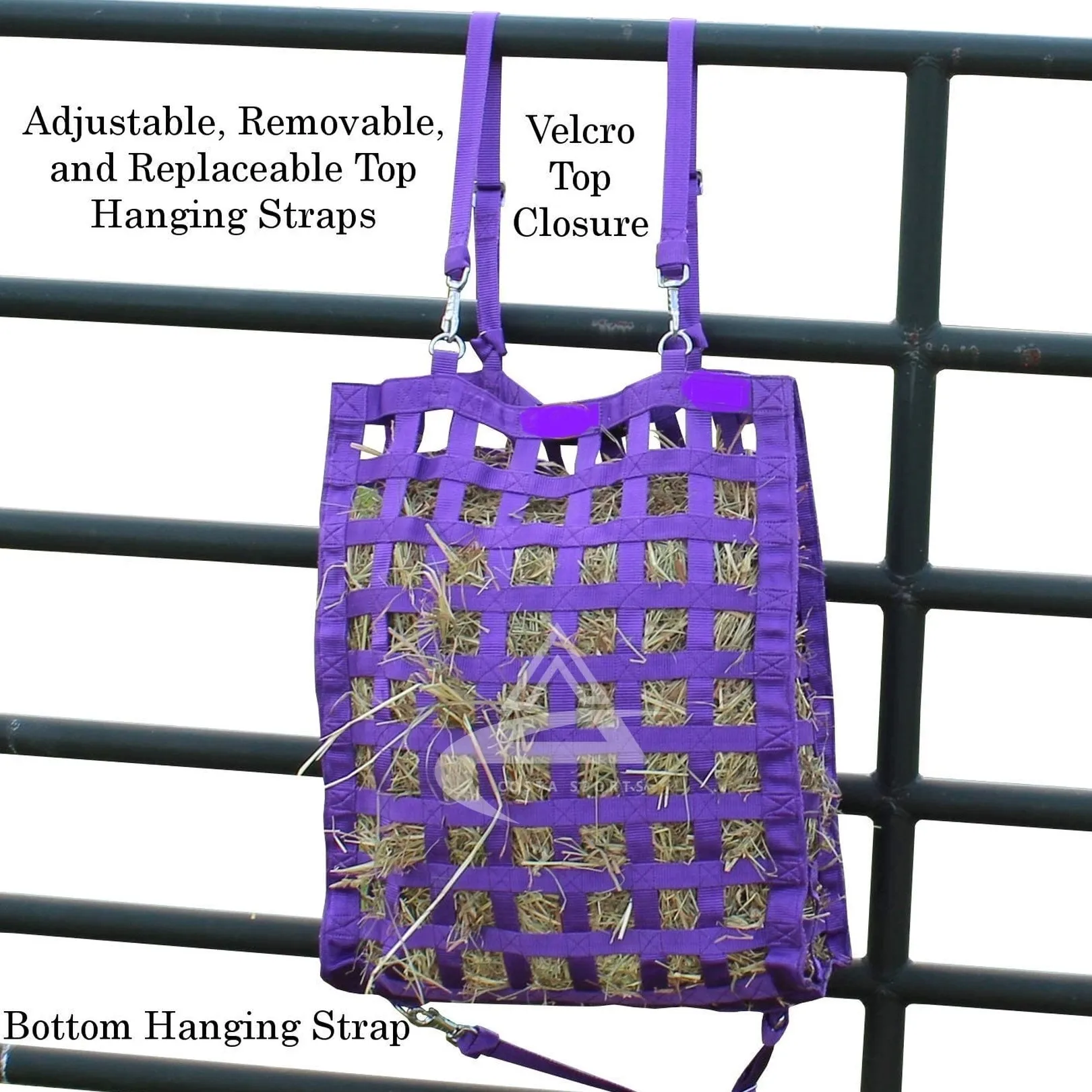 Slow Feed Hey Bag Horse Accessories Durable Hey Bag for Feeding Hey Bag  Feature Material Nylon