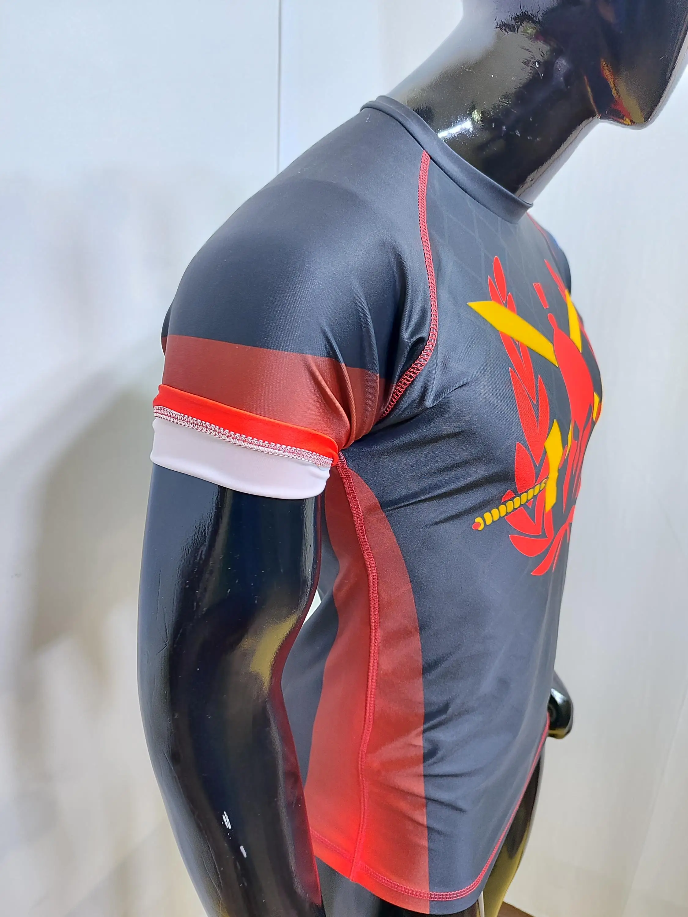 Custom Logo Rash Guard for MMA Moisture Wicking Sublimation Fighting Compression Short Sleeve Sport Style