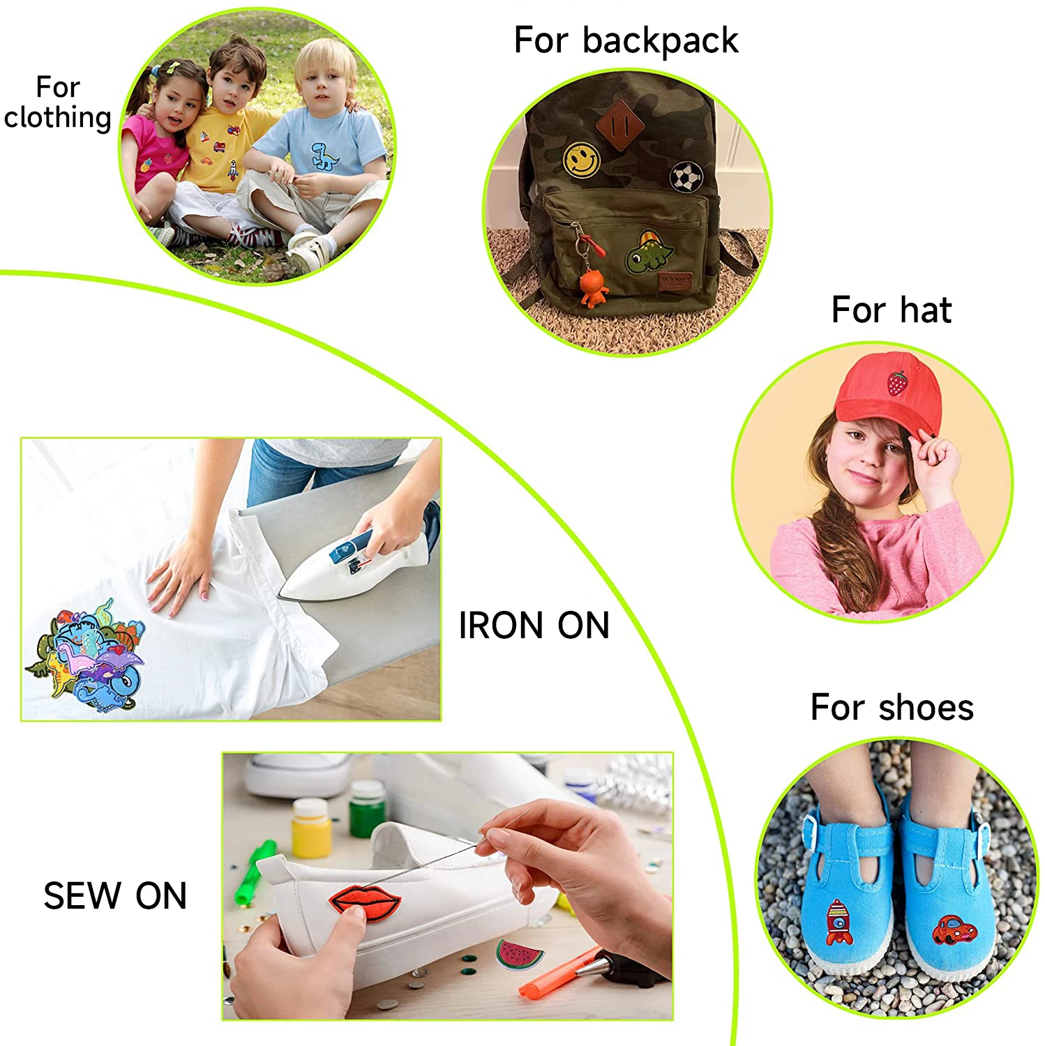 Embroidered Patch Cute Mouse Iron On Clothes Diy Decorative Stickers For Clothing & Jeans & Bag & Jacket & Socks & Shoes