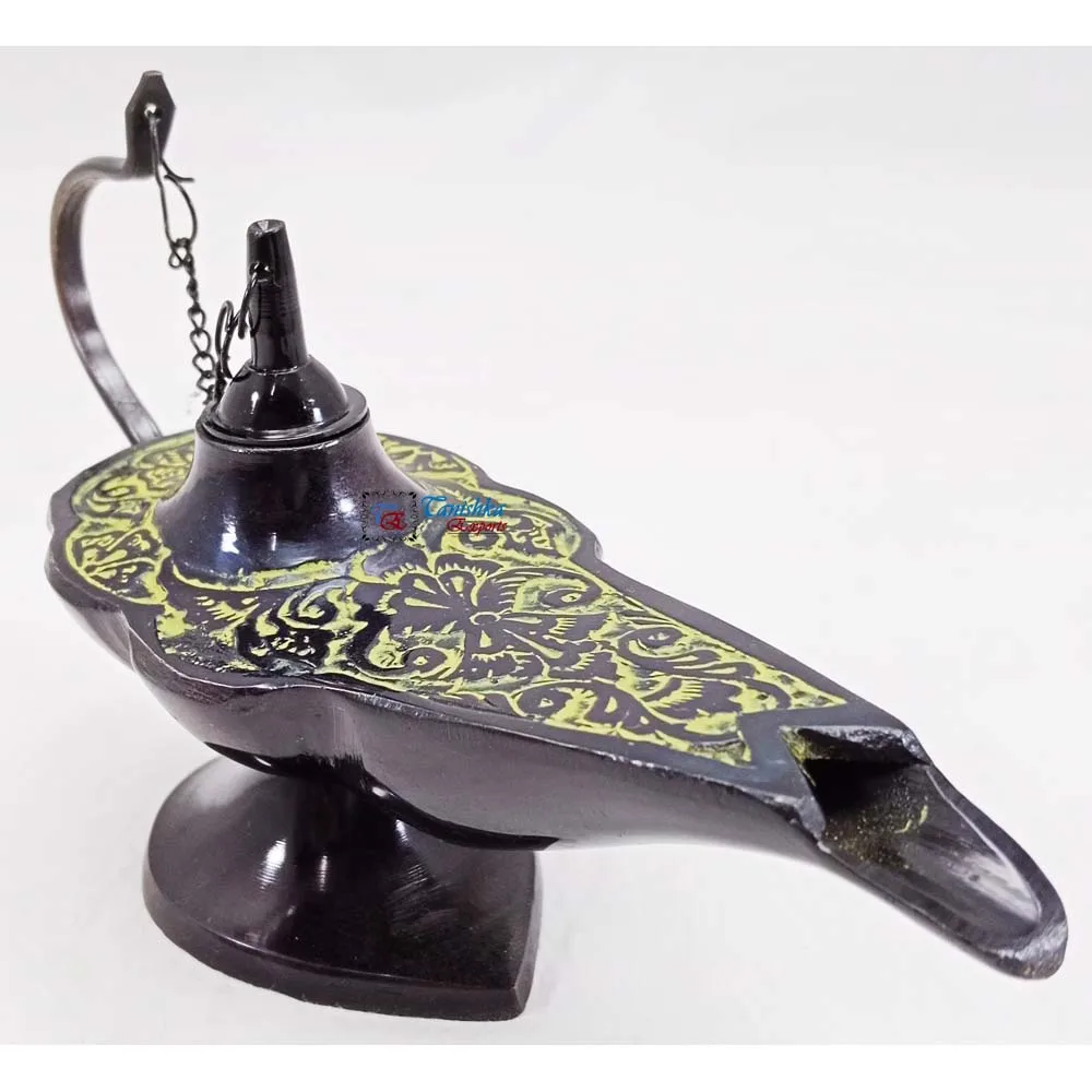 Nautical Brass Handmade Aladdin Decorative Genie Oil Lamp Aladdin Gifted Item Home Decor & Office Decor Gift Item