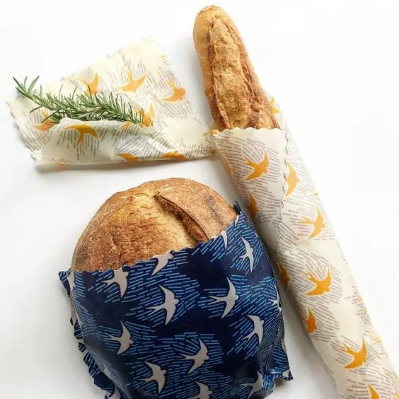 Reusable Food Wraps Beeswax Assorted 9 Pack Reusable Plastic Free Beeswax Food Wrap Beeswax Fresh Cloth  ANGLE