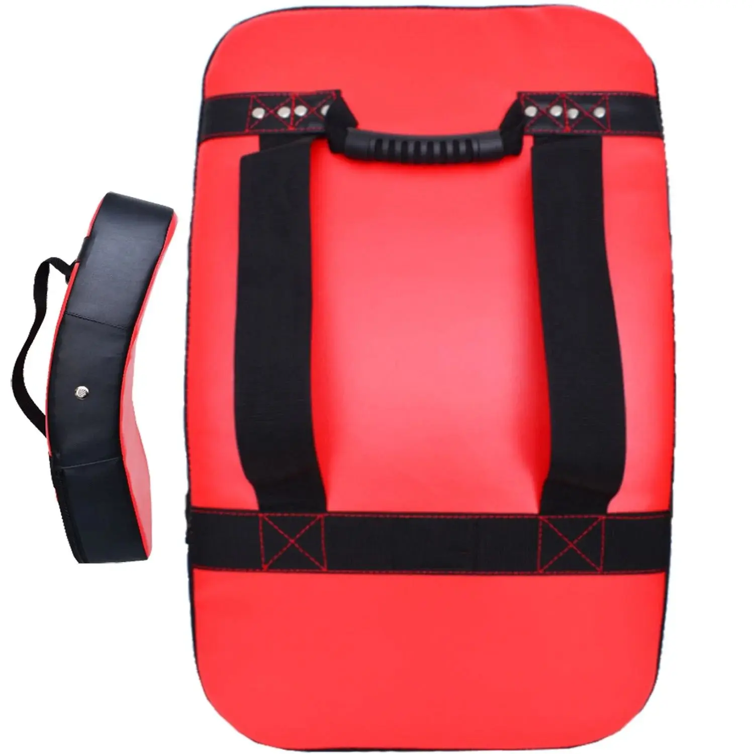 Custom High Quality Unisex Red+Black Heavy Duty Curved Large Striking Shield