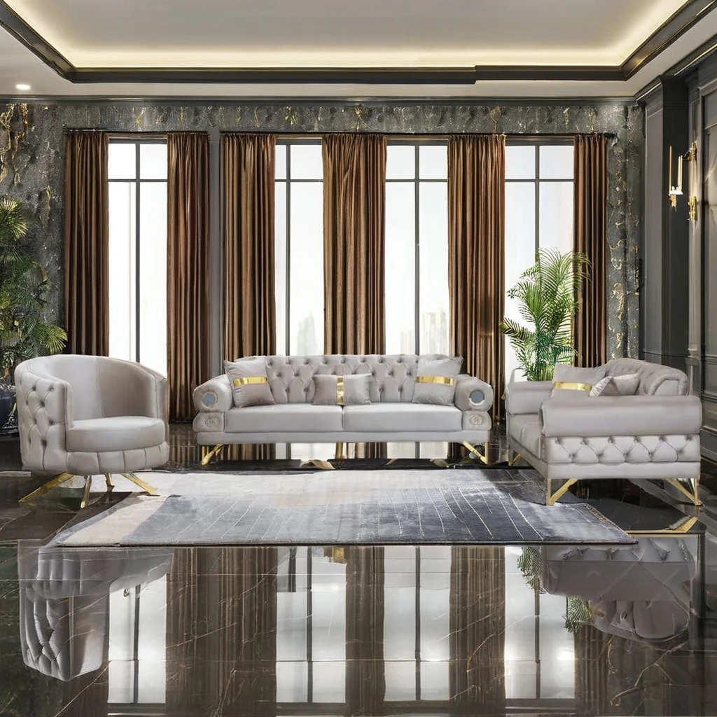 Home furniture sofa set European living room modern comfortable combination luxury modern