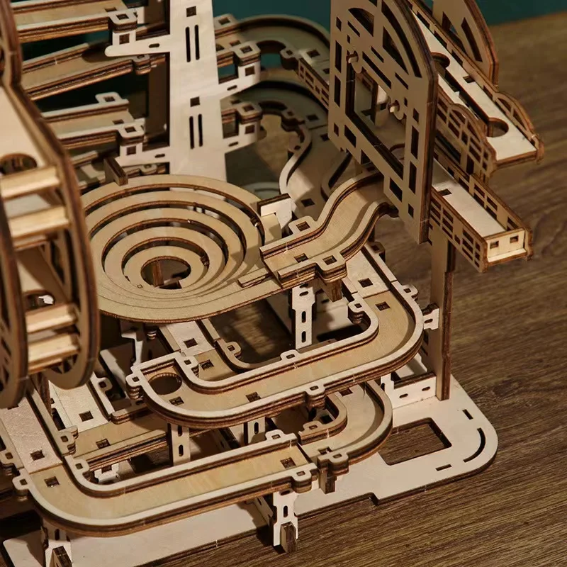 Cross-border new product 3D three-dimensional marble maze wooden puzzle toy DIY educational handmade ornaments