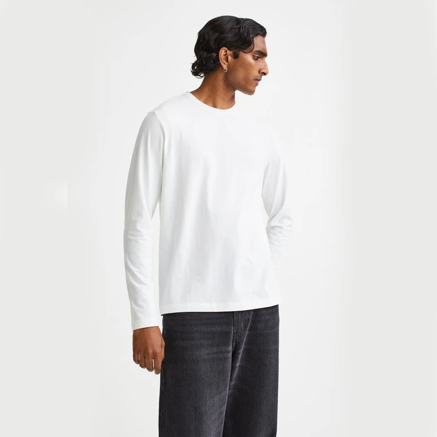 Most Fashionable Men Basic Cotton Full Sleeves Jersey With Custom Logo And Design For Sale Men Casual T Shirts