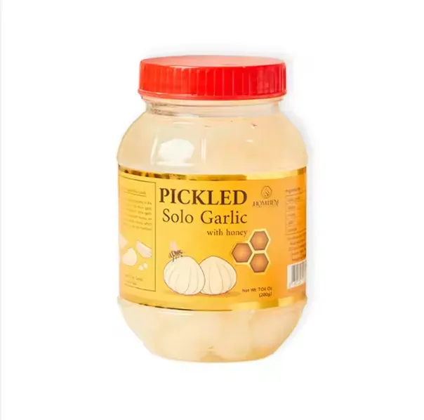 Homtiem Pickled Solo Garlic with Honey 7.04 Oz (200g.) Non-Additives, Non-Preservatives for Appetizers Healthy