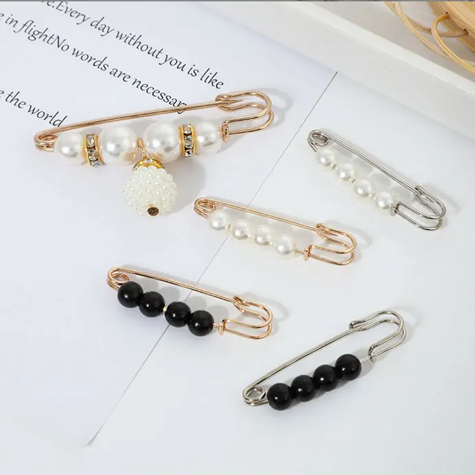 wholesale women fashion pearl safety pins for clothing