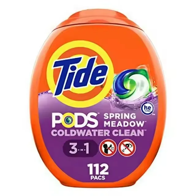 Tide Spring Meadow Scent Laundry Detergent Soap Pods 112 Count Liquid PODs