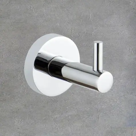 High-end antique-look stainless steel hooks for modern bathroom decor silver polished finished