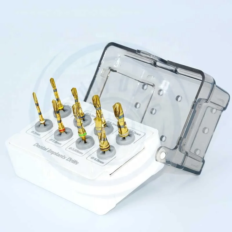 Dental Burs Drill Dental Implant Surgical Drills Kit Dental Implant Screw Removal Kit Basic Tools Ratchet Hex Drivers Parallel P
