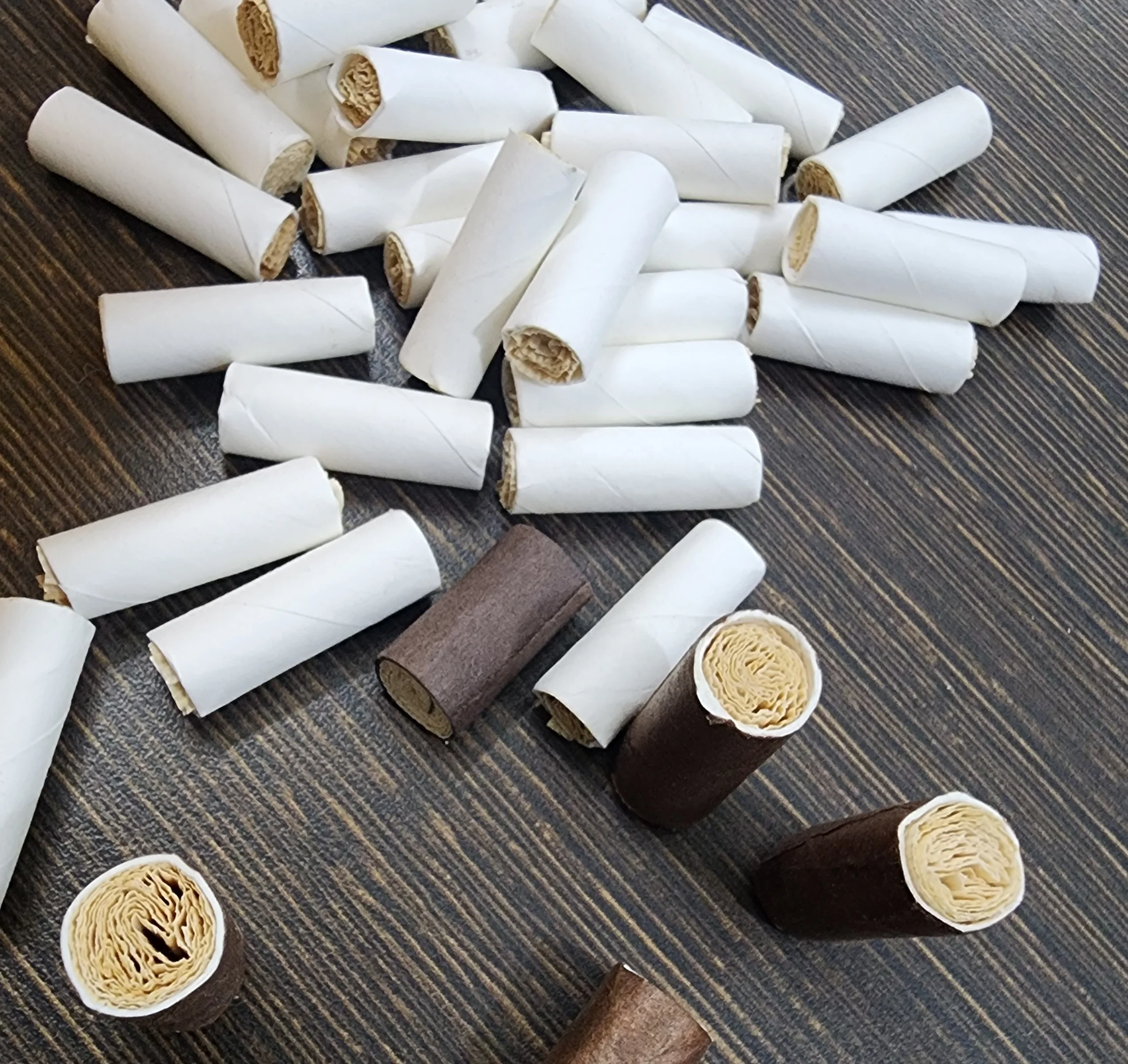 Corn husk filters in custom size 4 USA Wood tips glass tips Organic Natural GMO Free Earthy Best Air flow corn husk filter tips