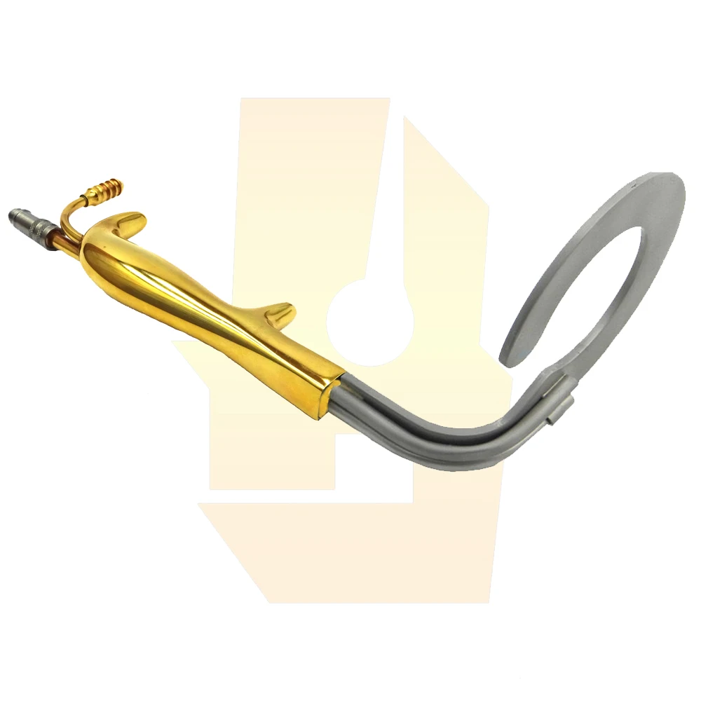 surgical retractor for breast implant C Circular Breast Retractor With Fiber Optics GERMAN STAINLESS