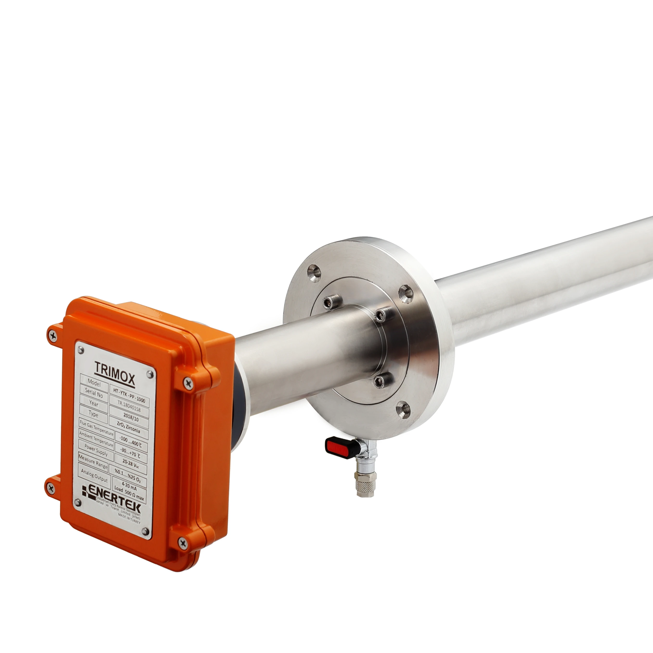 Zirconium Oxide Oxygen Analyzer zirconia analyser For Testing O2 Content In Flue Gas  Zirconia Flue Pipe Oxygen Analyzer