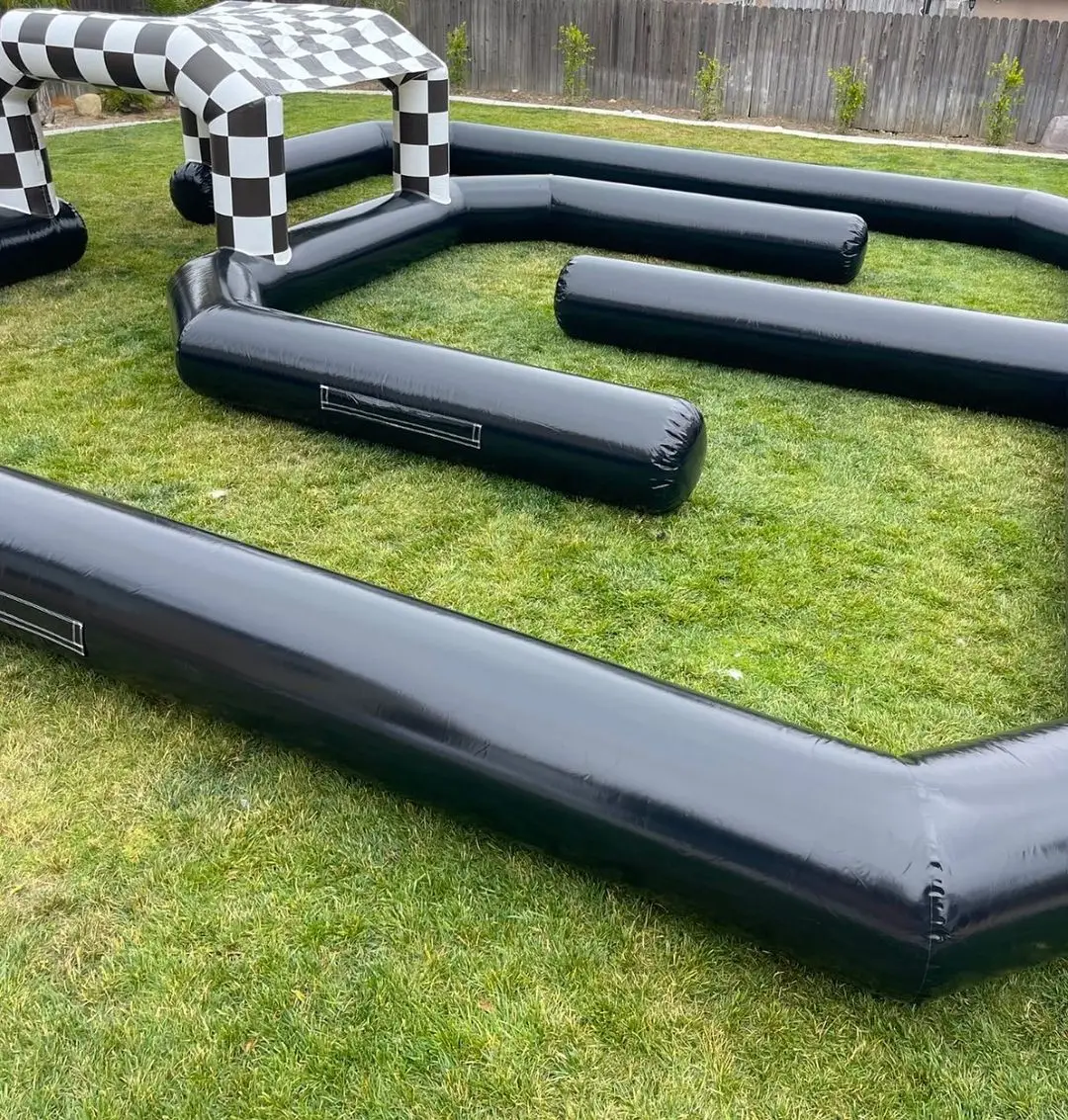 Inflatable airtight pipe Kids Go Kart Racing Arch Circuit air race track Bumper Car Race inflatable air Track Barriers