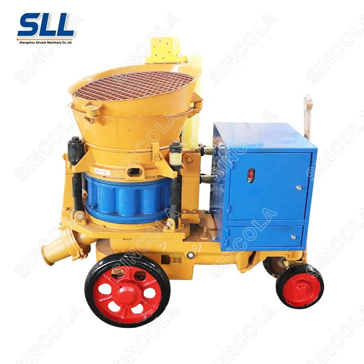 Rubber Nozzle Dry Refractory Sprayer 15m Spraying Distance Cement Plastering Machine