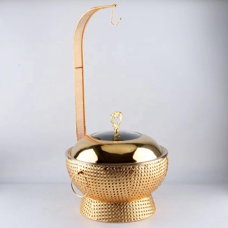 Hanging Chafing Dish Restaurant Banquet Gold Food Warmer Sevring Equipment Buffet Chefing Dish For Wedding Party