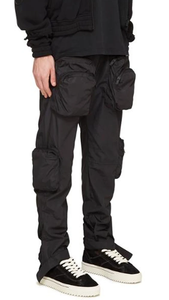 Wholesale Black 6 Pocket Mens Cargo Trousers Pants Mens Slim Jogger Custom Men Casual Plain OEM Pockets Trouser