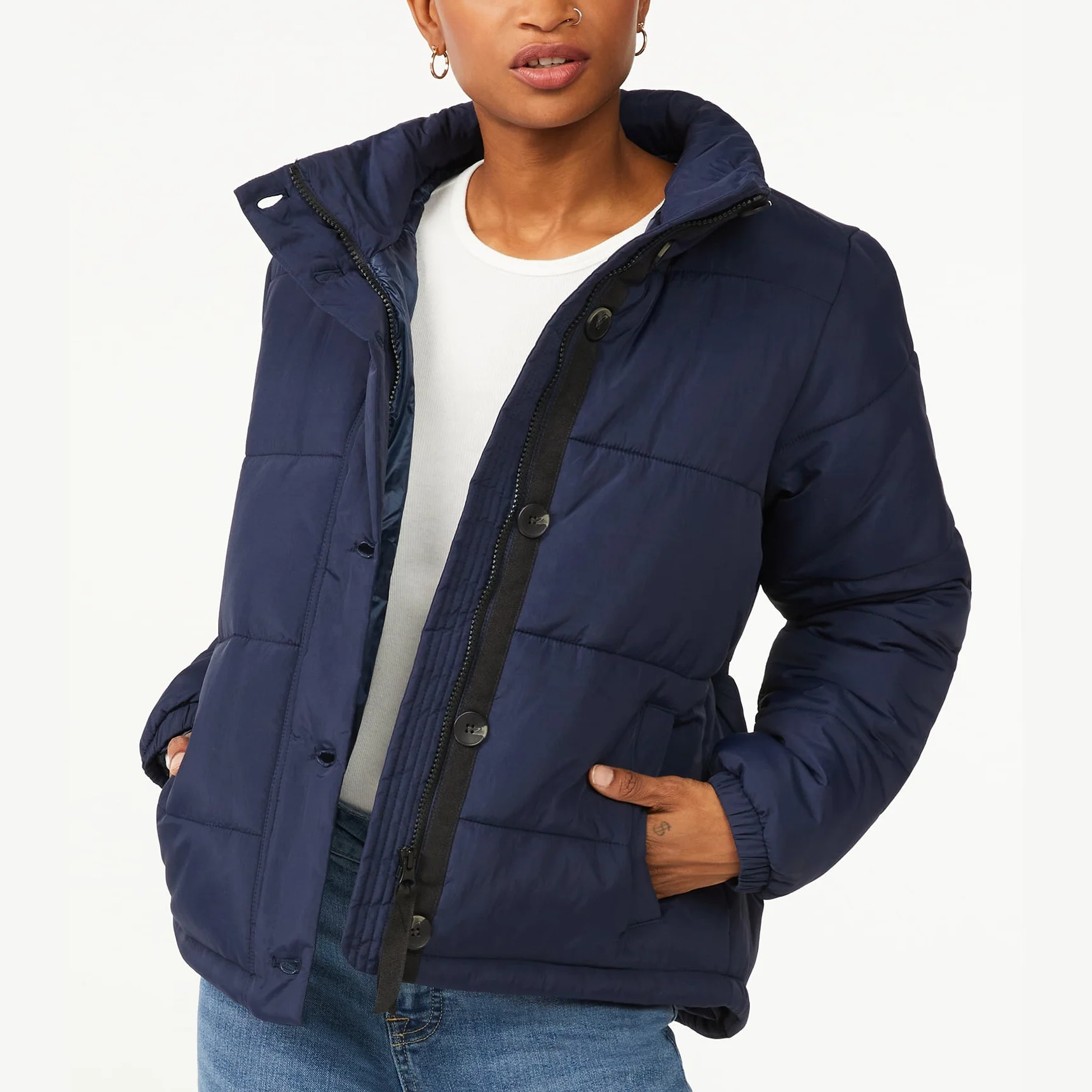 2023 Custom puffer jacket winter warm outwear slim coats casual Breathable Cotton Leather windbreaker quilted jackets for woman