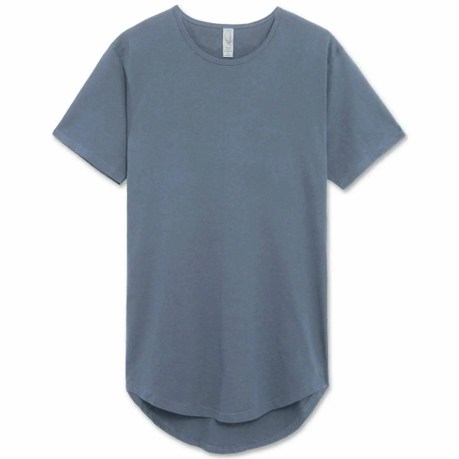 oversized OEM Cotton Elongated Gym sport tshirts Longline Curved Hem Quick Dry cotton short sleeved t shirt for men short sleeve