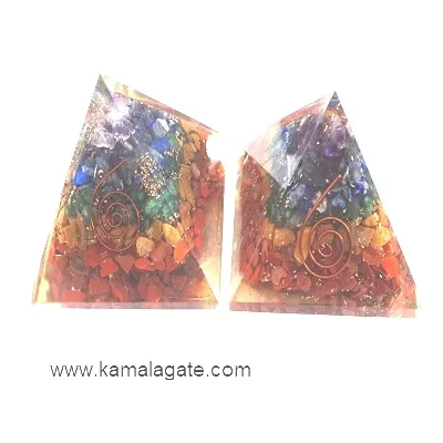 Wholesale Natural Rose Quartz Orgone Pyramid Agate Gemstone with Copper Coil Energy Generator Healing Orgonite Pyramid Sale