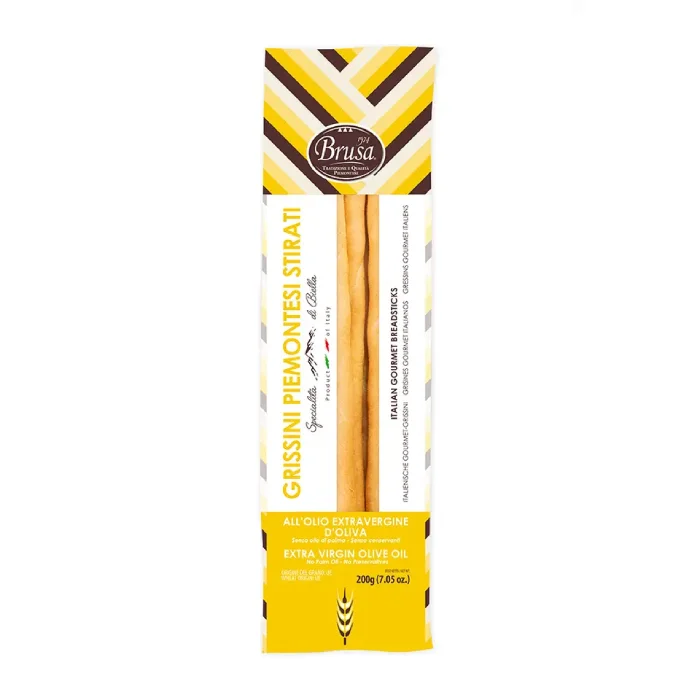 Made in Italy long artisanal breadsticks gourmet snack in bag high quality for happy hour 200g