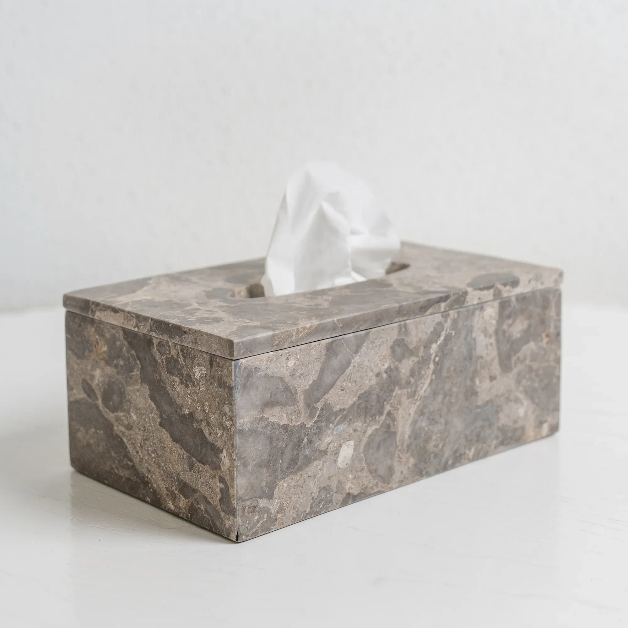 Tissue Box Cover in Light Green Marble Italian Paper Kitchen and Tabletop Table Decoration and Accessories at Best Price