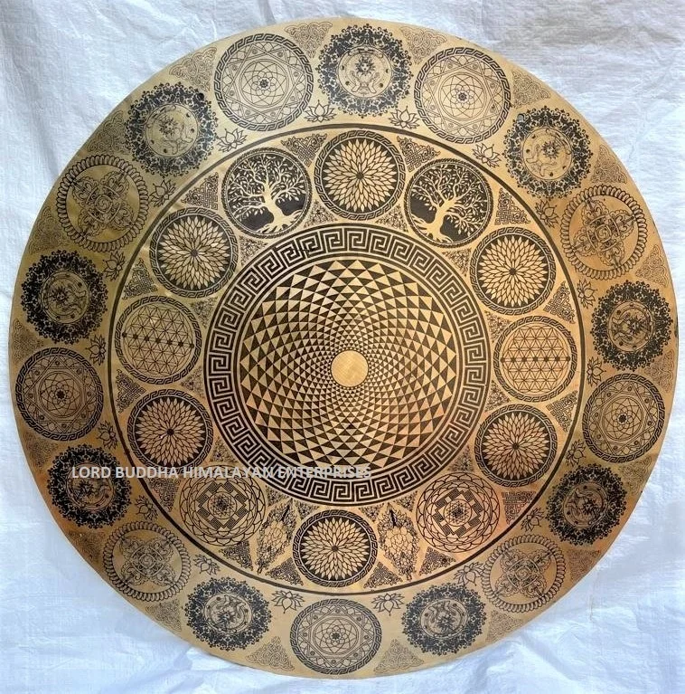 Wholesale Tibetan Handmade Hot Selling Good Quality Deep Wave Gongs With Special Art