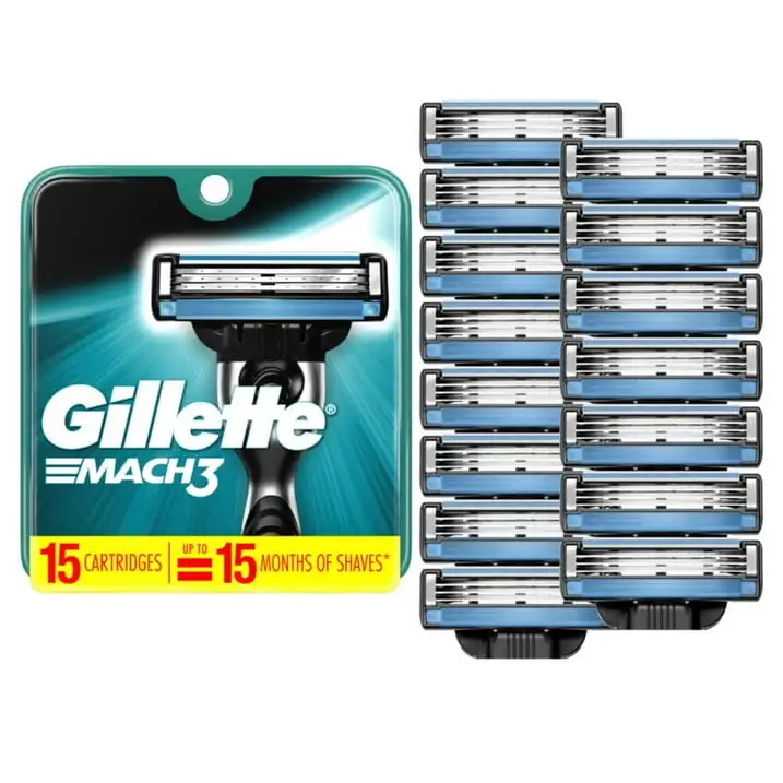 Gillette Mach3 мужские лезвия для заправки картриджей 15