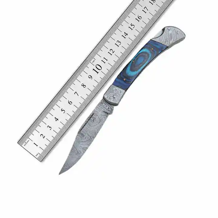 2024 Professional Wood Handle Folding Knife with Leather Sheath Pocket Camping Tools for Gardening