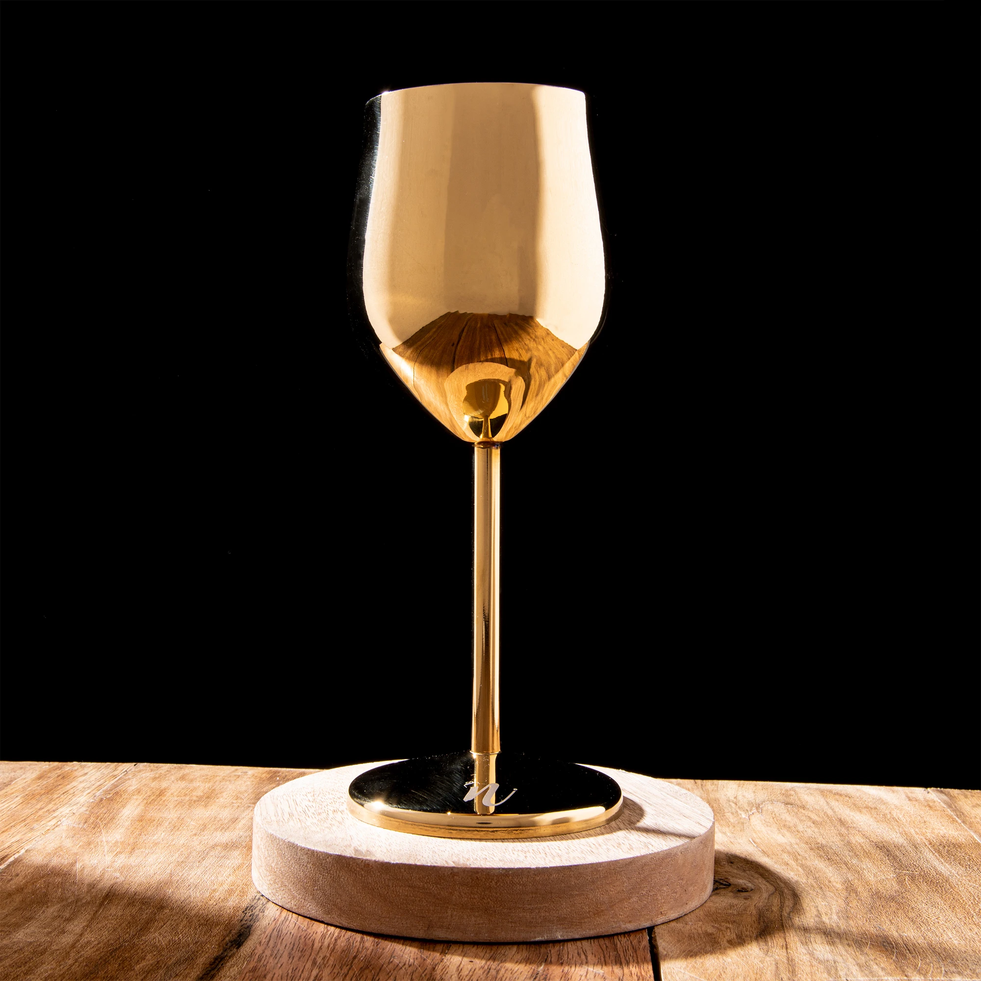 Top Supplier Stainless Steel Champagne Flutes Set of 2 Unbreakable 8 oz Metal Champagne Stemware for Dinner Parties Gold Color