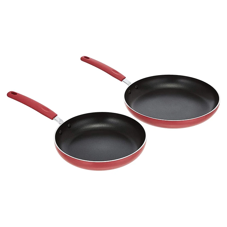 Non Stick Fry Pan Cookware Professional Design Induction Base Hard Anodized Cooking Non Stick Pan With Lid For Sale